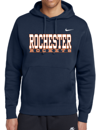 dBoldTees & DTF Transfers Rochester Rockets Nike Hoodie CJ1611 - RR001 Adult Small / Navy