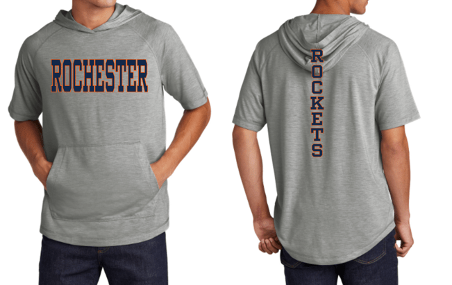 dBoldTees & DTF Transfers Rochester Rockets Sport Tek Sleeveless Hoodie ST404 - RR001