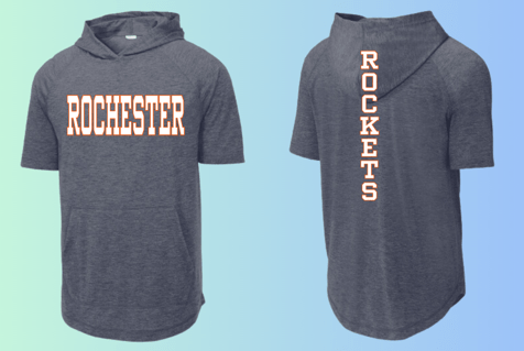 dBoldTees & DTF Transfers Rochester Rockets Sport Tek Sleeveless Hoodie ST404 - RR001 Adult Small / Navy