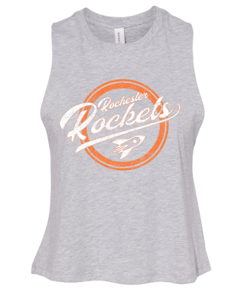 dBoldTees & DTF Transfers Rochester Rockets Women's Cropped Tank Top 6682 - RR001 Adult Small