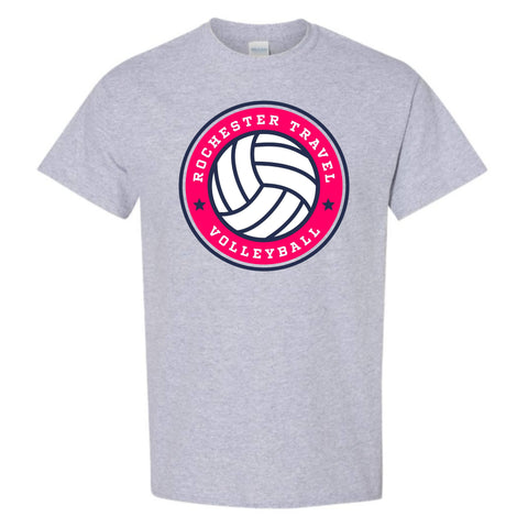 dBoldTees & DTF Transfers Rochester Travel Volleyball Gildan T-Shirt - TS033 Youth XS / Gray