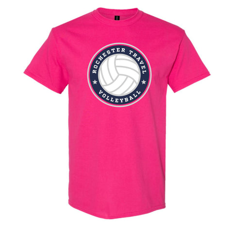 dBoldTees & DTF Transfers Rochester Travel Volleyball Gildan T-Shirt - TS033 Youth XS / Pink