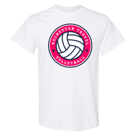 dBoldTees & DTF Transfers Rochester Travel Volleyball Gildan T-Shirt - TS033 Youth XS / White