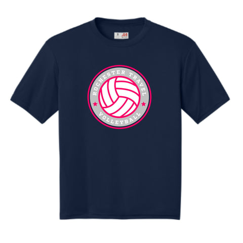 dBoldTees & DTF Transfers Rochester Travel Volleyball Performance T-Shirt - TS033 Youth XS / Navy