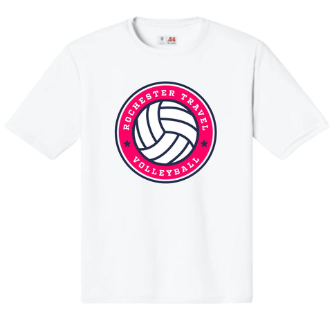 dBoldTees & DTF Transfers Rochester Travel Volleyball Performance T-Shirt - TS033 Youth XS / White