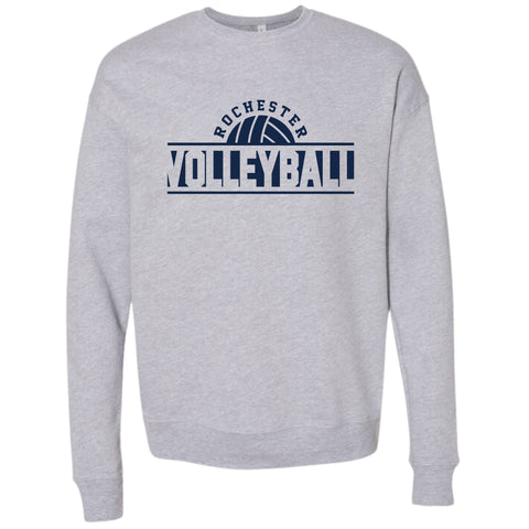 dBoldTees & DTF Transfers Rochester Volleyball Adult Bella + Canvas Crewneck Sweatshirt - FR017 Adult XS / Gray