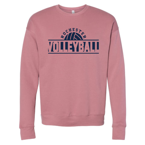 dBoldTees & DTF Transfers Rochester Volleyball Adult Bella + Canvas Crewneck Sweatshirt - FR017 Adult XS / Mauve