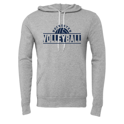 dBoldTees & DTF Transfers Rochester Volleyball Adult Bella + Canvas Hooded Sweatshirt - FR017 Adult XS / Gray