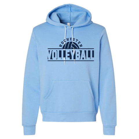 dBoldTees & DTF Transfers Rochester Volleyball Adult Bella + Canvas Hooded Sweatshirt - FR017 Adult XS / Light Blue