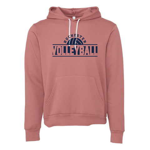 dBoldTees & DTF Transfers Rochester Volleyball Adult Bella + Canvas Hooded Sweatshirt - FR017 Adult XS / Mauve