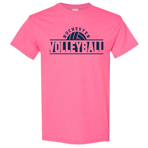 dBoldTees & DTF Transfers Rochester Volleyball Gildan Heavy Cotton T-Shirt - FR017 Youth XS / Pink