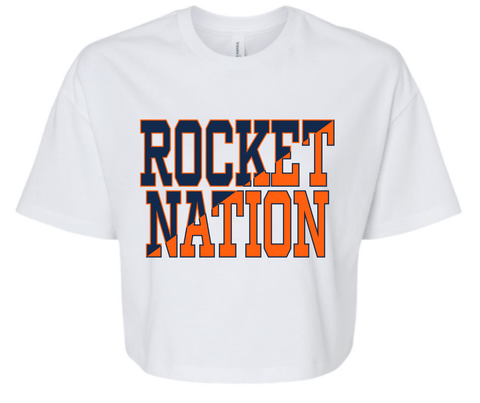 dBoldTees & DTF Transfers Rocket Nation Bella + Canvas Crop Tee 6482 - RR001 Adult Small
