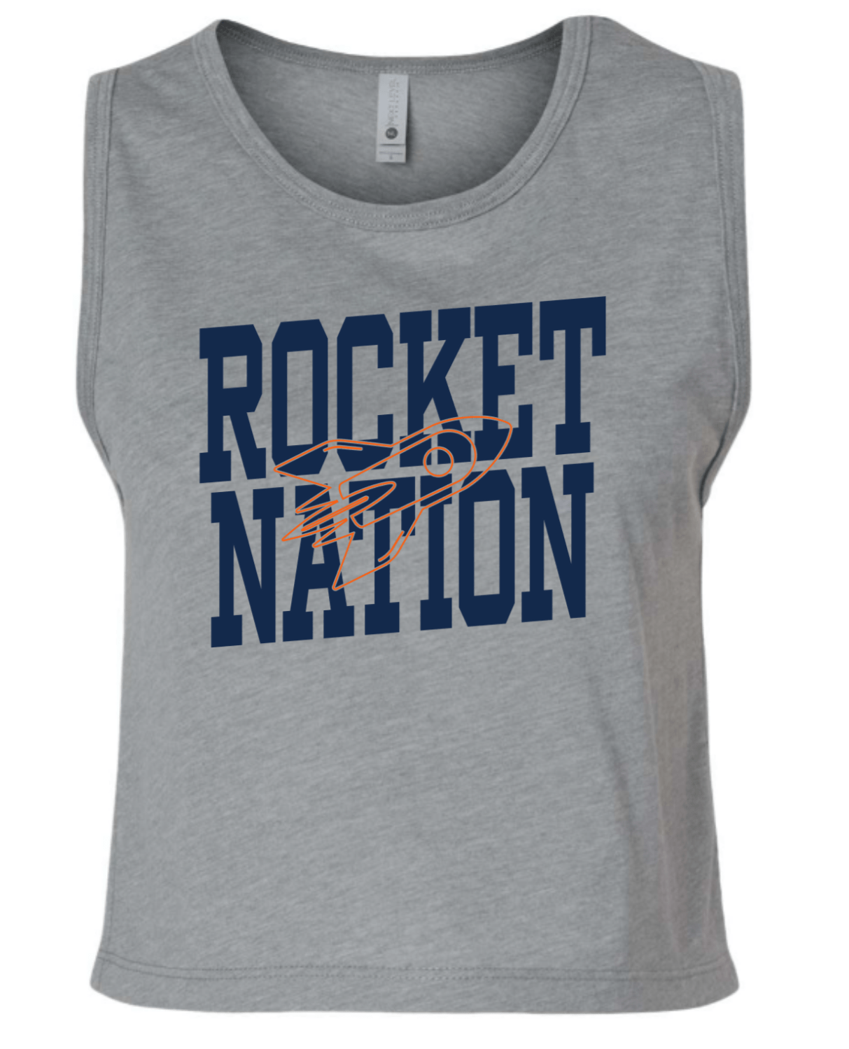 dBoldTees & DTF Transfers Rocket Nation Next Level Crop Tank 5083 - RR001 Adult Small