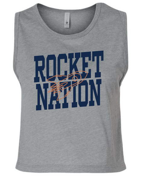 dBoldTees & DTF Transfers Rocket Nation Next Level Crop Tank 5083 - RR001 Adult Small