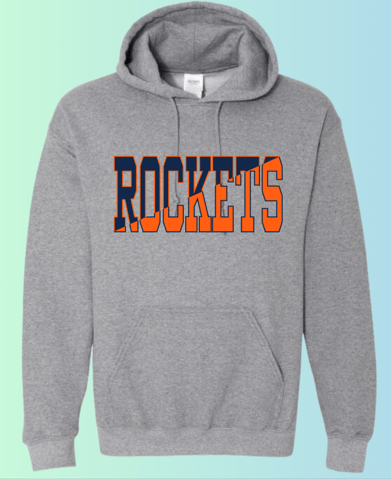 dBoldTees & DTF Transfers Rockets Gildan Hoodie 18500 DS013 - RR001 Adult Small / Gray