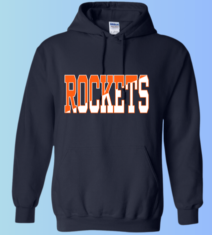 dBoldTees & DTF Transfers Rockets Gildan Hoodie 18500 DS013 - RR001 Adult Small / Navy