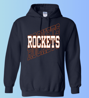 dBoldTees & DTF Transfers Rockets Gildan Hoodie 18500 - RR001 Youth XS