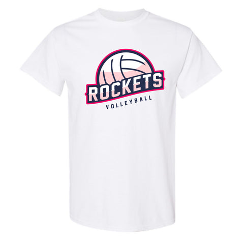 dBoldTees & DTF Transfers Rockets Volleyball Gildan T-Shirt - TS033 Youth XS / White