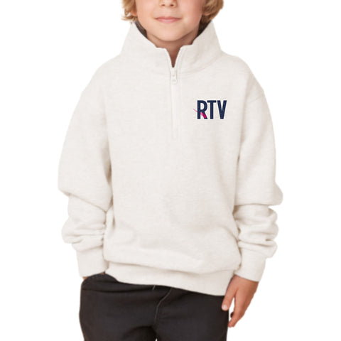 dBoldTees & DTF Transfers RTV Enza Youth 1/4 Zip - TS033 Youth XS / Bleached Linen