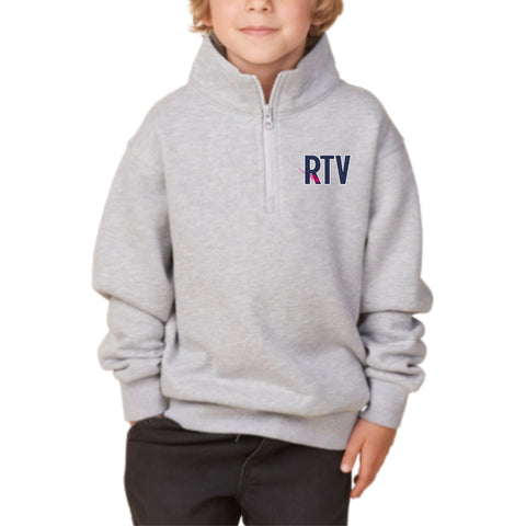 dBoldTees & DTF Transfers RTV Enza Youth 1/4 Zip - TS033 Youth XS / Gray