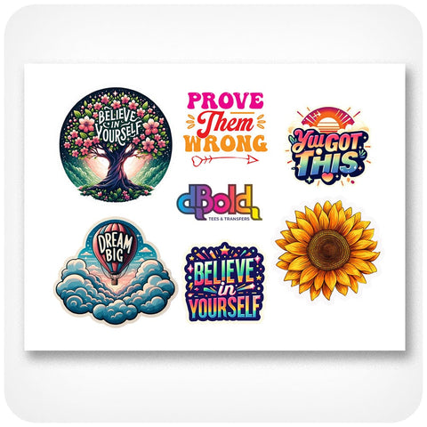 dBoldTees Sample UV DTF Bundle - PERMANENT STICKERS