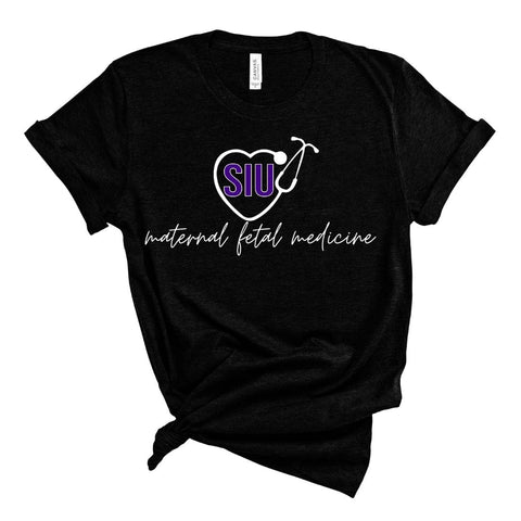 dBoldTees & DTF Transfers SIU Maternal Fetal Medicine stethoscope Design 8 T-Shirt / XS / Black