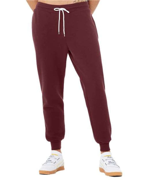 BELLA + CANVAS Sponge Fleece Jogger Sweatpants Maroon / XS
