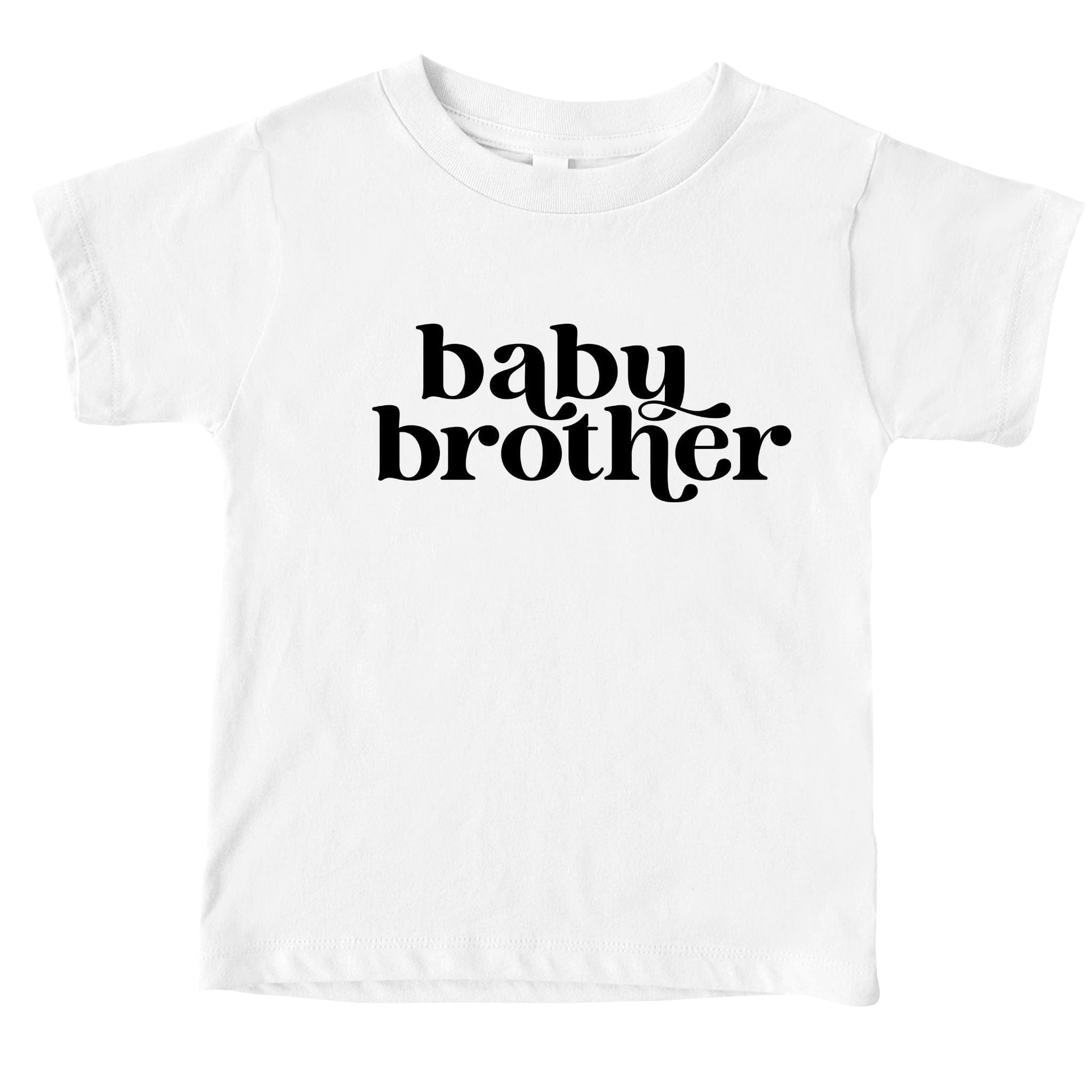 3001 athletic Heather T-Shirt Baby Brother Kids Graphic Tee 2T / White