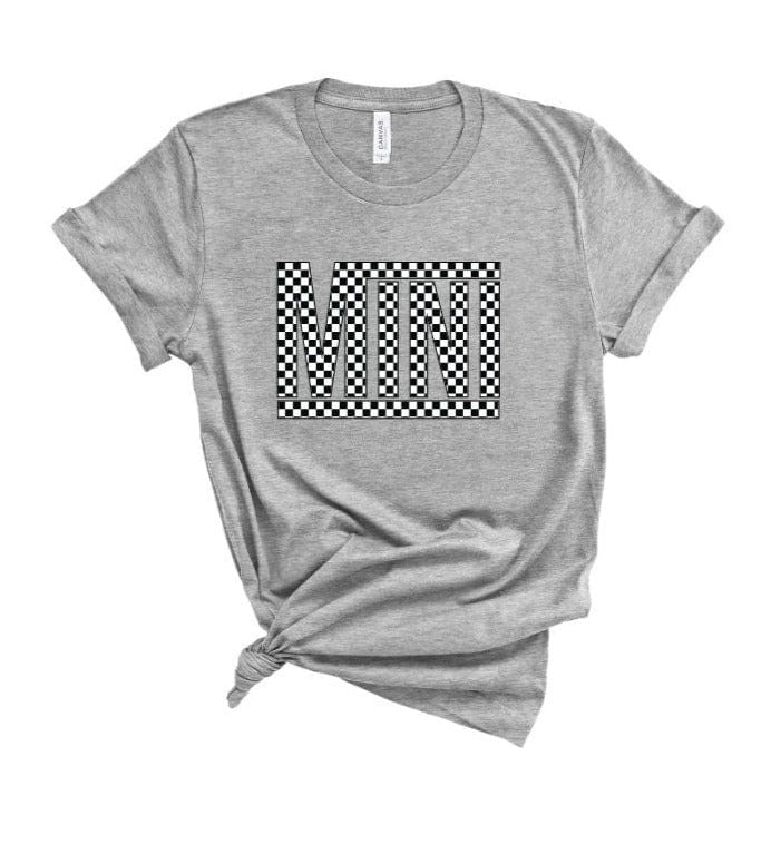 3001 athletic Heather T-Shirt Mini Kids Graphic Tee- Grey