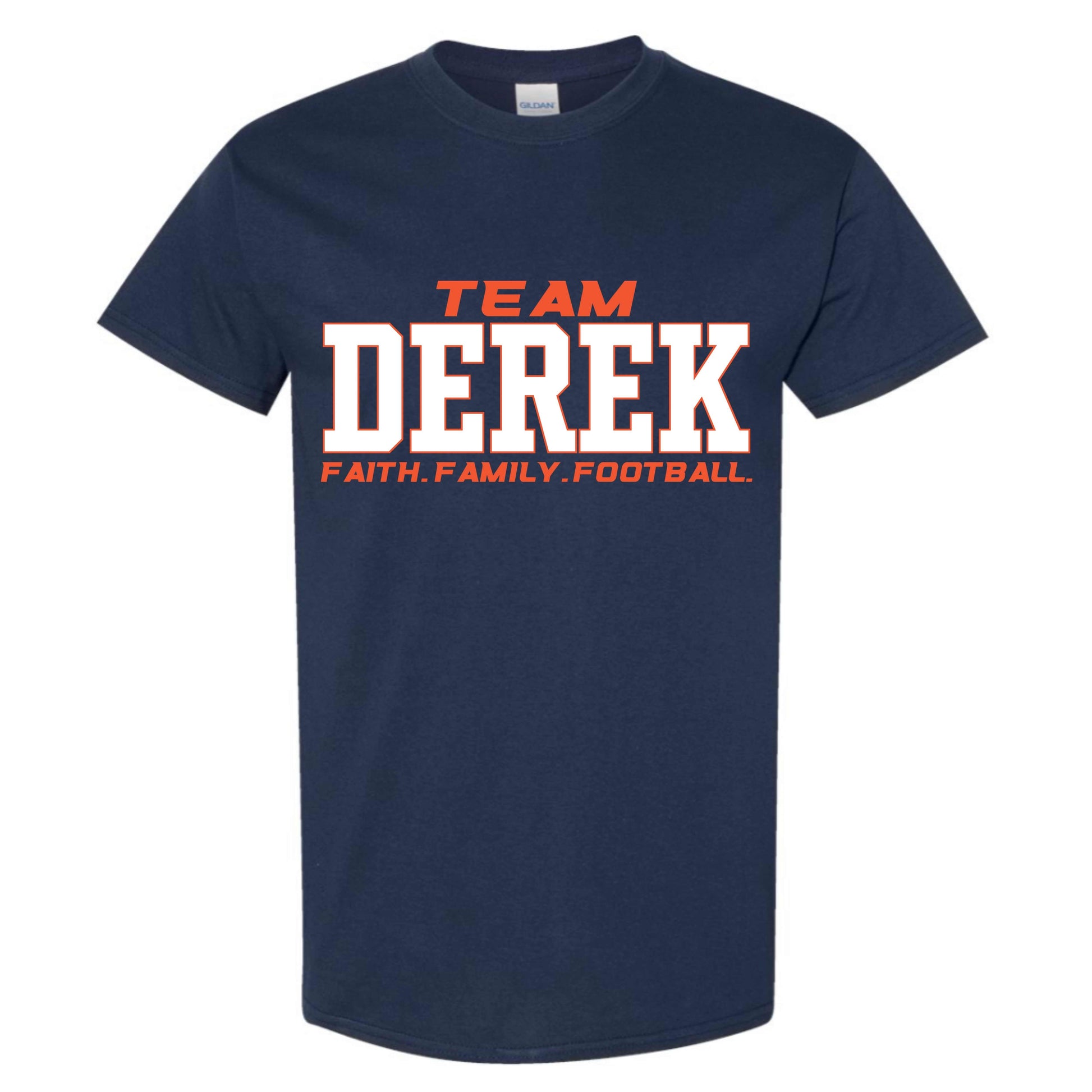 dBoldTees & DTF Transfers Team Derek T-shirt 4T / Navy