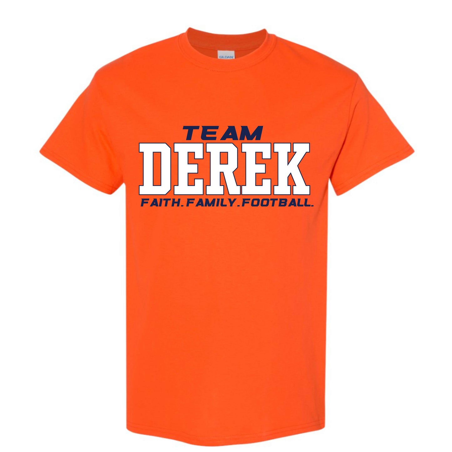 dBoldTees & DTF Transfers Team Derek T-shirt 4T / Orange