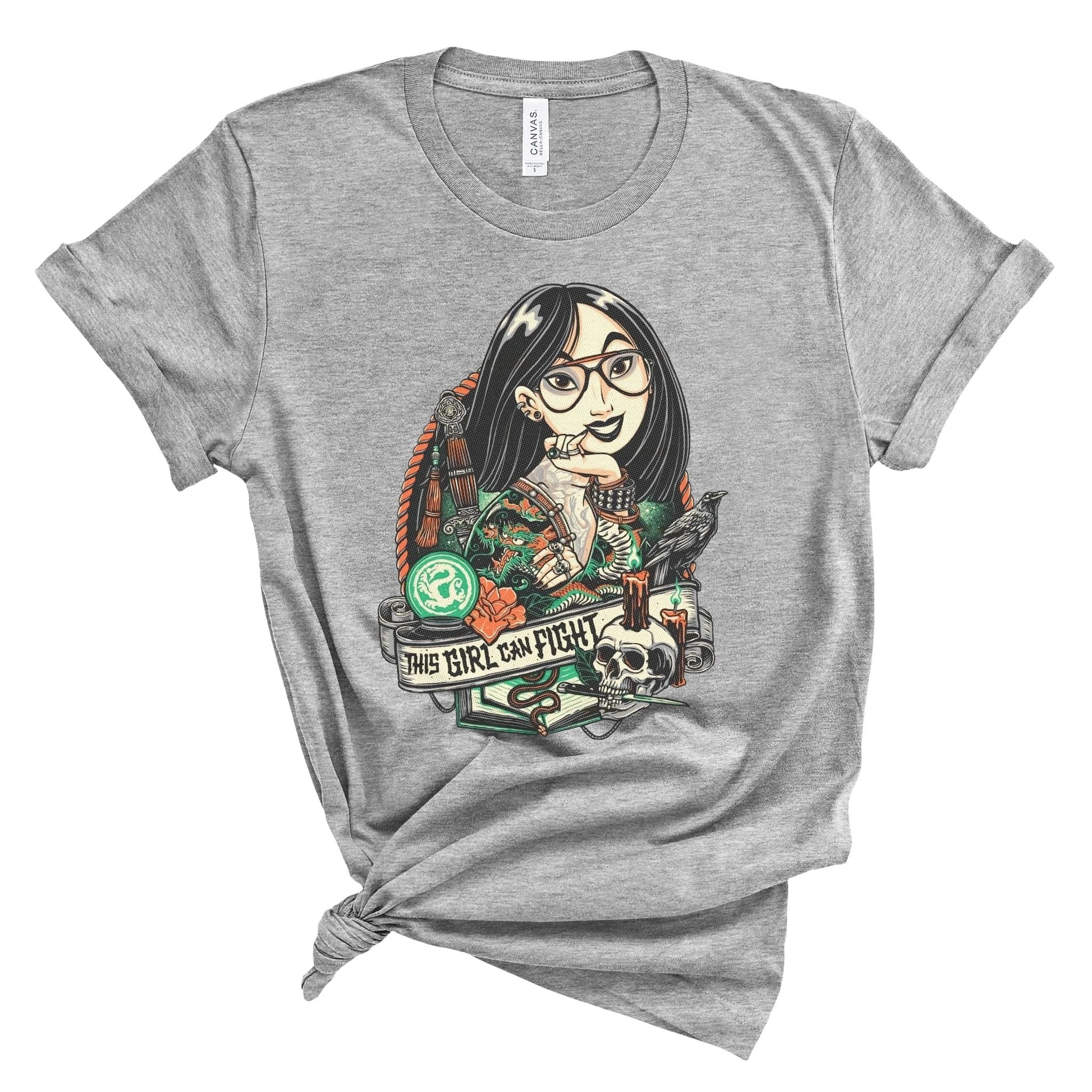1717, 3001 This Girl Can Fight Graphic Tee S / Athletic Heather
