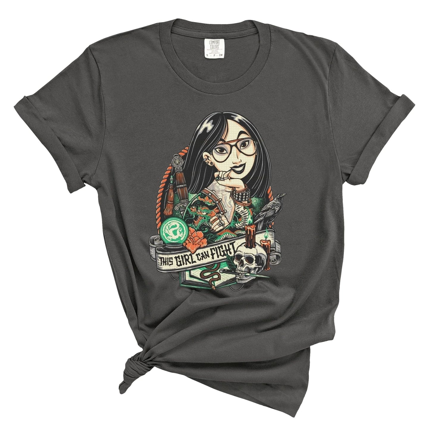 1717, 3001 This Girl Can Fight Graphic Tee S / Pepper