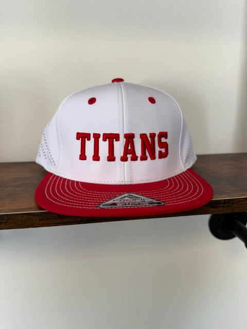 dBoldTees & DTF Transfers TITANS Premium Lightweight Perforated PacFlex Cap Powered by Coolcore® Flex Fit 3D Puff Embroidery- RR001 XS