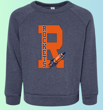 dBoldTees & DTF Transfers Toddler Crewneck Rochester Rockets Bella + Canvas 3901T DS012 - RR001 2T / Navy