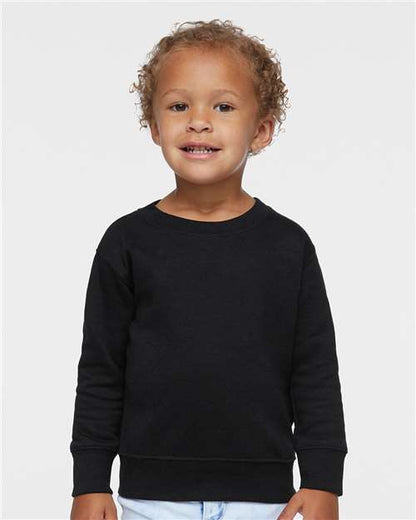 Rabbit Skins Toddler Fleece Crewneck Sweatshirt Black / 2T
