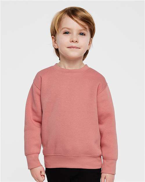 Rabbit Skins Toddler Fleece Crewneck Sweatshirt Mauvelous / 2T