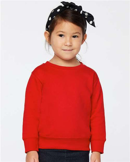 Rabbit Skins Toddler Fleece Crewneck Sweatshirt Red / 2T