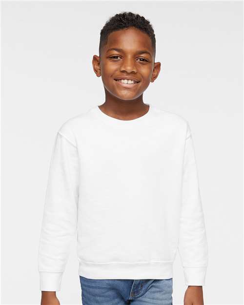 Rabbit Skins Toddler Fleece Crewneck Sweatshirt White / 2T