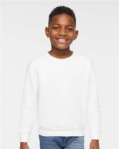 Rabbit Skins Toddler Fleece Crewneck Sweatshirt White / 2T