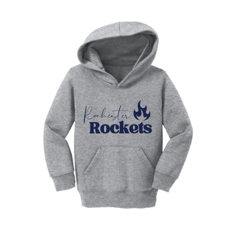 dBoldTees & DTF Transfers Toddler Rochester Flame PTO Port & Co Hoodie - FR008 2T / Gray
