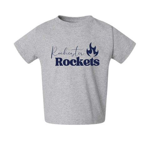 dBoldTees & DTF Transfers Toddler Rochester Flame PTO Rabbit Skins T-Shirt - FR008 2T / Gray