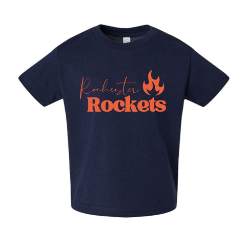 dBoldTees & DTF Transfers Toddler Rochester Flame PTO Rabbit Skins T-Shirt - FR008 2T / Navy