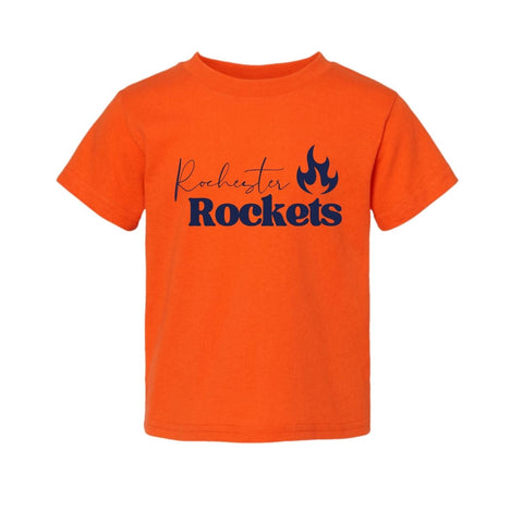 dBoldTees & DTF Transfers Toddler Rochester Flame PTO Rabbit Skins T-Shirt - FR008 2T / Orange