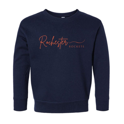 dBoldTees & DTF Transfers Toddler Rochester Line PTO Rabbit Skins Crewneck Sweatshirt - FR008 2T / Navy