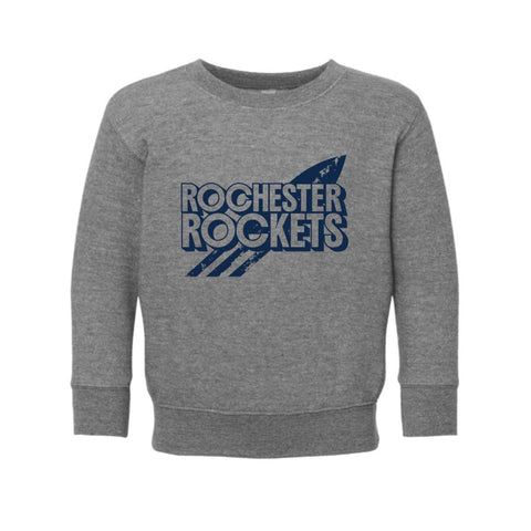 dBoldTees & DTF Transfers Toddler Rochester Rockets PTO Rabbit Skins Crewneck Sweatshirt - FR008 2T / Gray