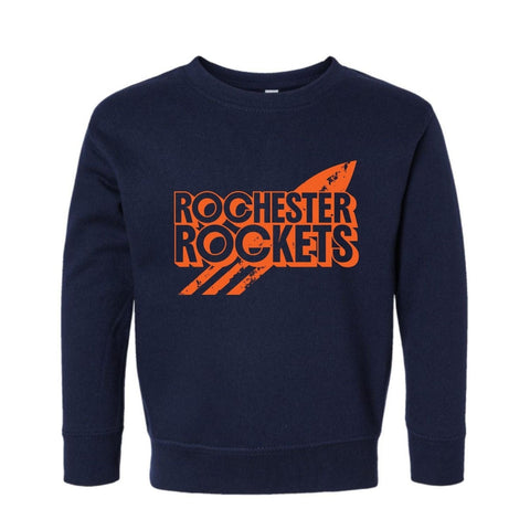 dBoldTees & DTF Transfers Toddler Rochester Rockets PTO Rabbit Skins Crewneck Sweatshirt - FR008 2T / Navy