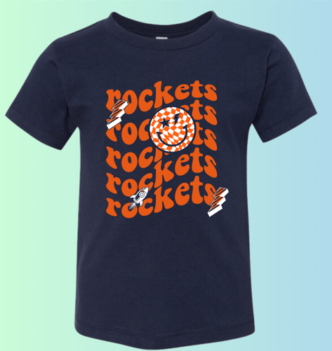 dBoldTees & DTF Transfers Toddler T-Shirt Rochester Rockets Bella + Canvas 3001T DS006 - RR001 2T / Navy