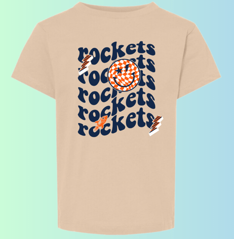 dBoldTees & DTF Transfers Toddler T-Shirt Rochester Rockets Bella + Canvas 3001T DS006 - RR001 2T / Tan