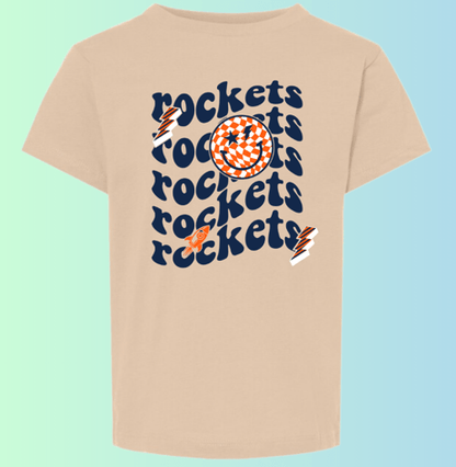 dBoldTees & DTF Transfers Toddler T-Shirt Rochester Rockets Bella + Canvas 3001T DS006 - RR001 2T / Tan